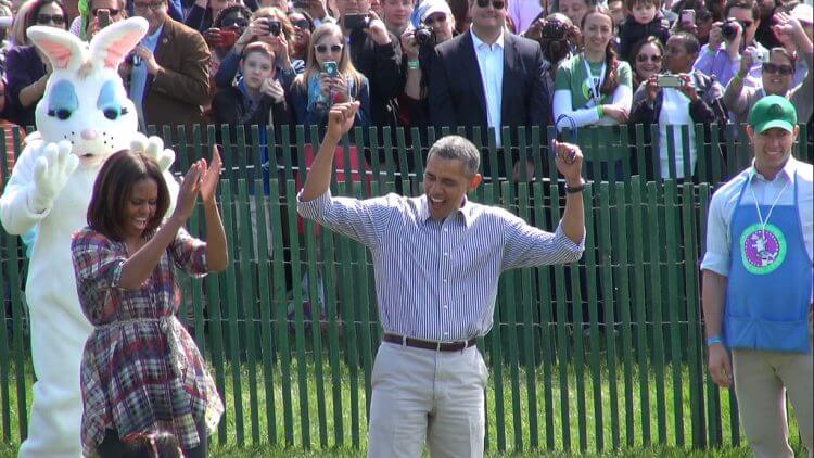 Easter is one of the few times the public sees the President unwind and interact with the public. (Source; Flickr, telyse3)